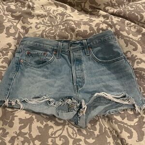 Levi’s 501 Original Fit High Rise Denim Shorts